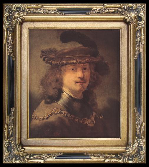 framed  Govert flinck Bust of Rembrandt (mk33), Ta015